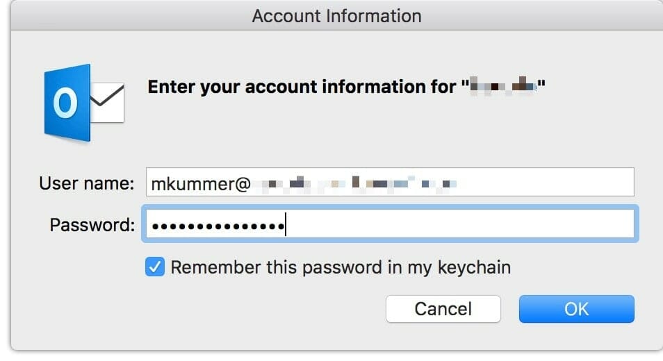 clear password cache outlook for mac